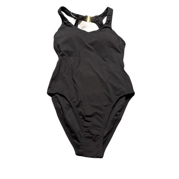 NWT Andie Swim CATALINA 1PC Size XS Black Gold Open Back Coverage Women - Picture 3 of 6